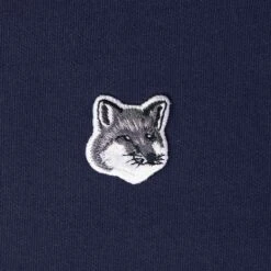 Maison Kitsune Grey Fox Head Patch Classic Sweatshirt - Navy 6 Maison Kitsune Grey Fox Head Patch Classic Sweatshirt - Navy -Stuarts Fashion Store maison kitsune grey fox head patch classic sweatshirt navy p55587 784403 image