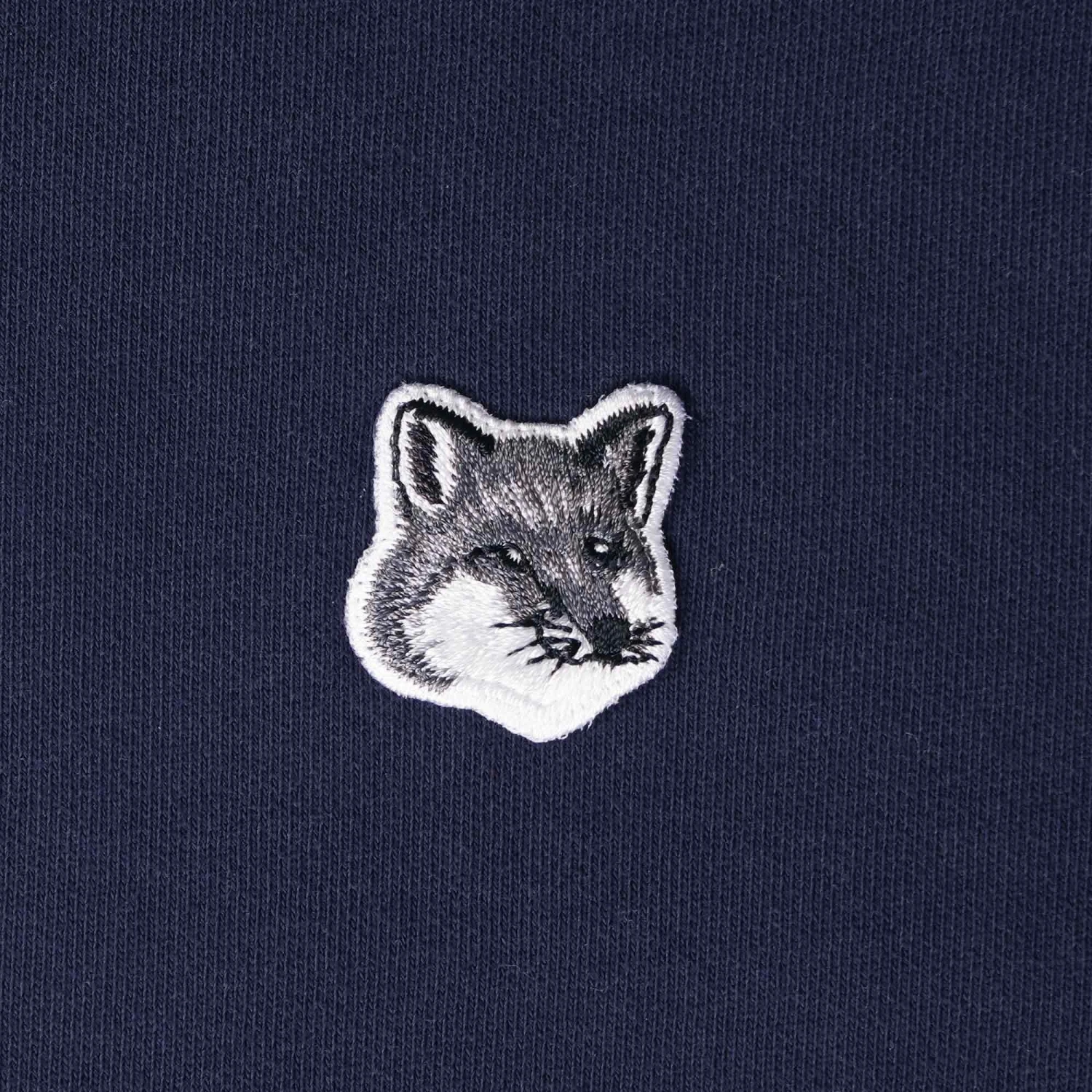 Maison Kitsune Grey Fox Head Patch Classic Sweatshirt - Navy 3 Maison Kitsune Grey Fox Head Patch Classic Sweatshirt - Navy - Image 3