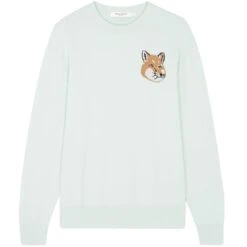 Maison Kitsune Mini Fox Head Comfort Jumper - Blue Haze