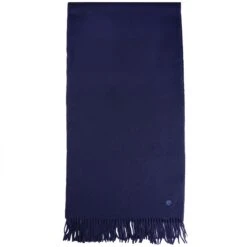 Maison Kitsune Virgin Wool Logo Scarf - Ink Blue