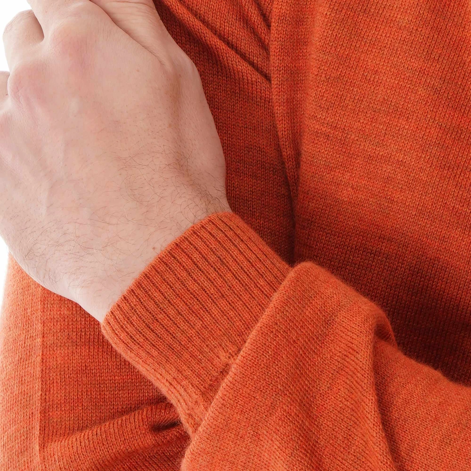 None Of The Above Knitted Half Zip - Orange 3 None Of The Above Knitted Half Zip - Orange - Image 3