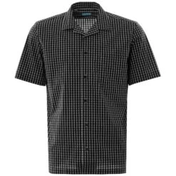 None Of The Above Made In Italy Daytona Short Sleeve Shirt - Black Check