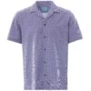 None Of The Above Made In Italy Short Sleeve Shirt - Navy