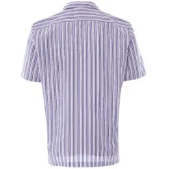 None Of The Above Made In Italy Stripe Short Sleeve Shirt - White/Navy -Stuarts Fashion Store none of the above made in italy stripe short sleeve shirt white navy p45999 510127 image