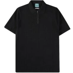 None Of The Above Zip Polo Shirt - Black