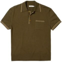 Nudie Jeans Frippe Polo Club Shirt - Olive