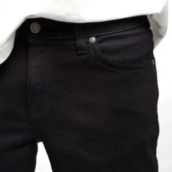 Nudie Jeans Skinny Lin Jeans - Black -Stuarts Fashion Store nudie jeans skinny lin jeans black p28417 557218 image