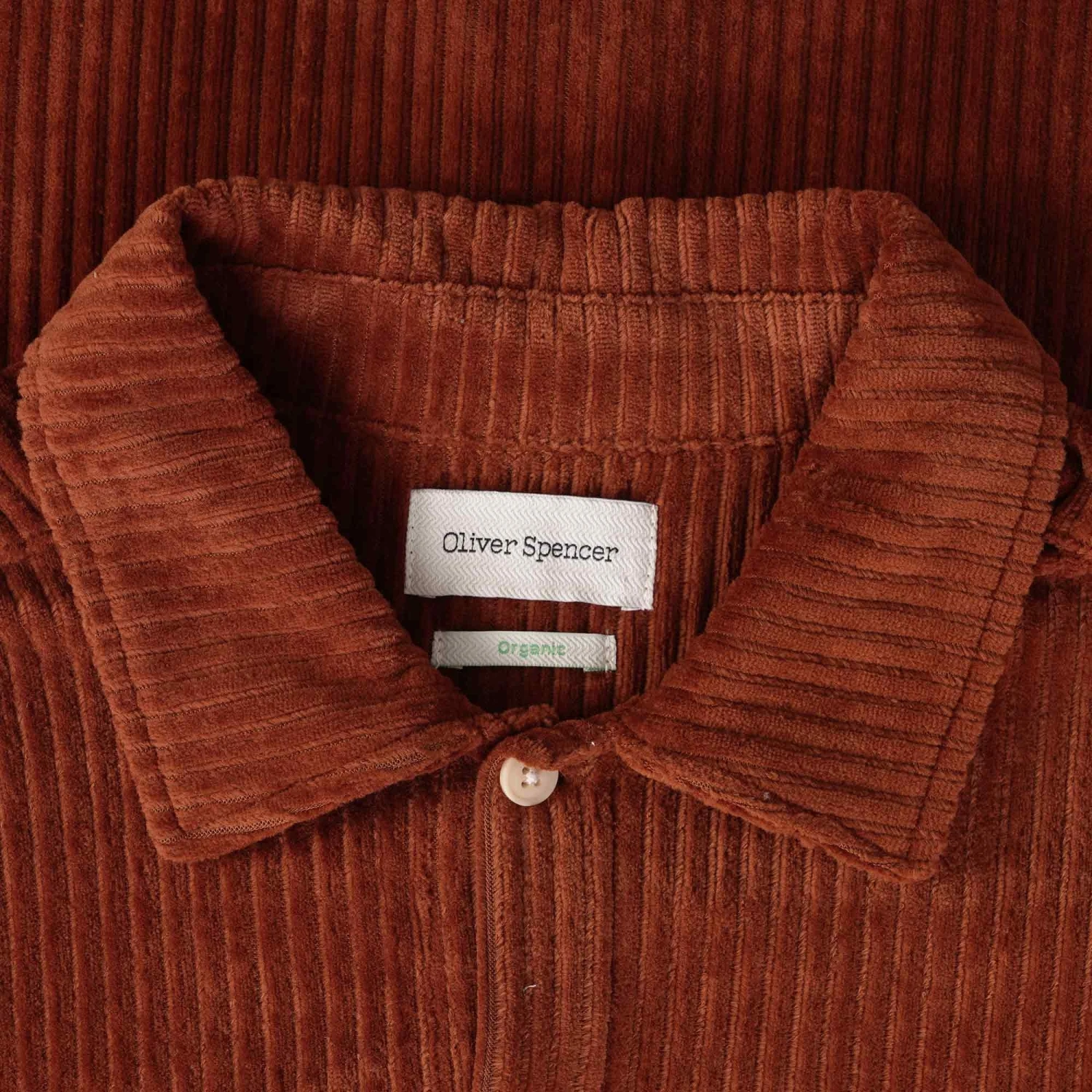 Oliver Spencer Riviera Short Sleeve Jersey Shirt - Burnt Orange 2 Oliver Spencer Riviera Short Sleeve Jersey Shirt - Burnt Orange - Image 2