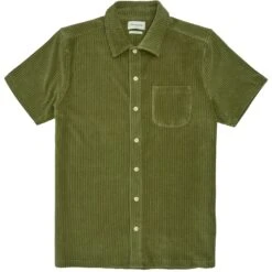 Oliver Spencer Riviera Short Sleeve Jersey Shirt - Sage Green