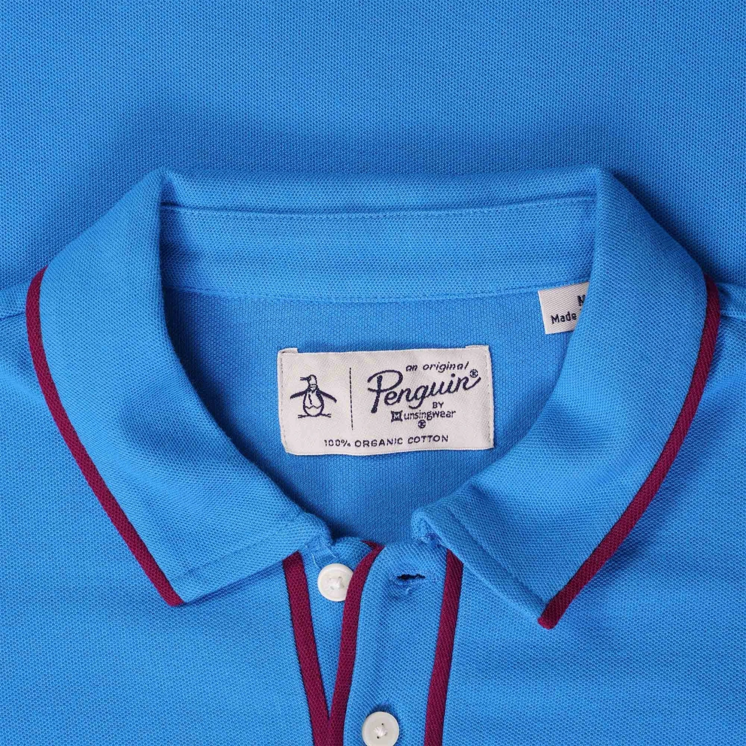 Original Penguin Earl Organic Cotton Polo Shirt - French Blue 2 Original Penguin Earl Organic Cotton Polo Shirt - French Blue - Image 2