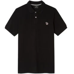 Paul Smith Cotton-Piqué Zebra Polo Shirt - Black