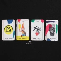 Paul Smith Tarot Cards T-Shirt - Black 6 Paul Smith Tarot Cards T-Shirt - Black -Stuarts Fashion Store paul smith tarot cards t shirt black p59293 874462 image