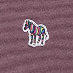 Paul Smith Zebra Logo Zip-Neck Sweatshirt - Light Purple -Stuarts Fashion Store paul smith zebra logo zip neck sweatshirt light purple p59303 874617 image