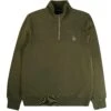 Paul Smith Zebra Logo Zip-Neck Sweatshirt - Military Green