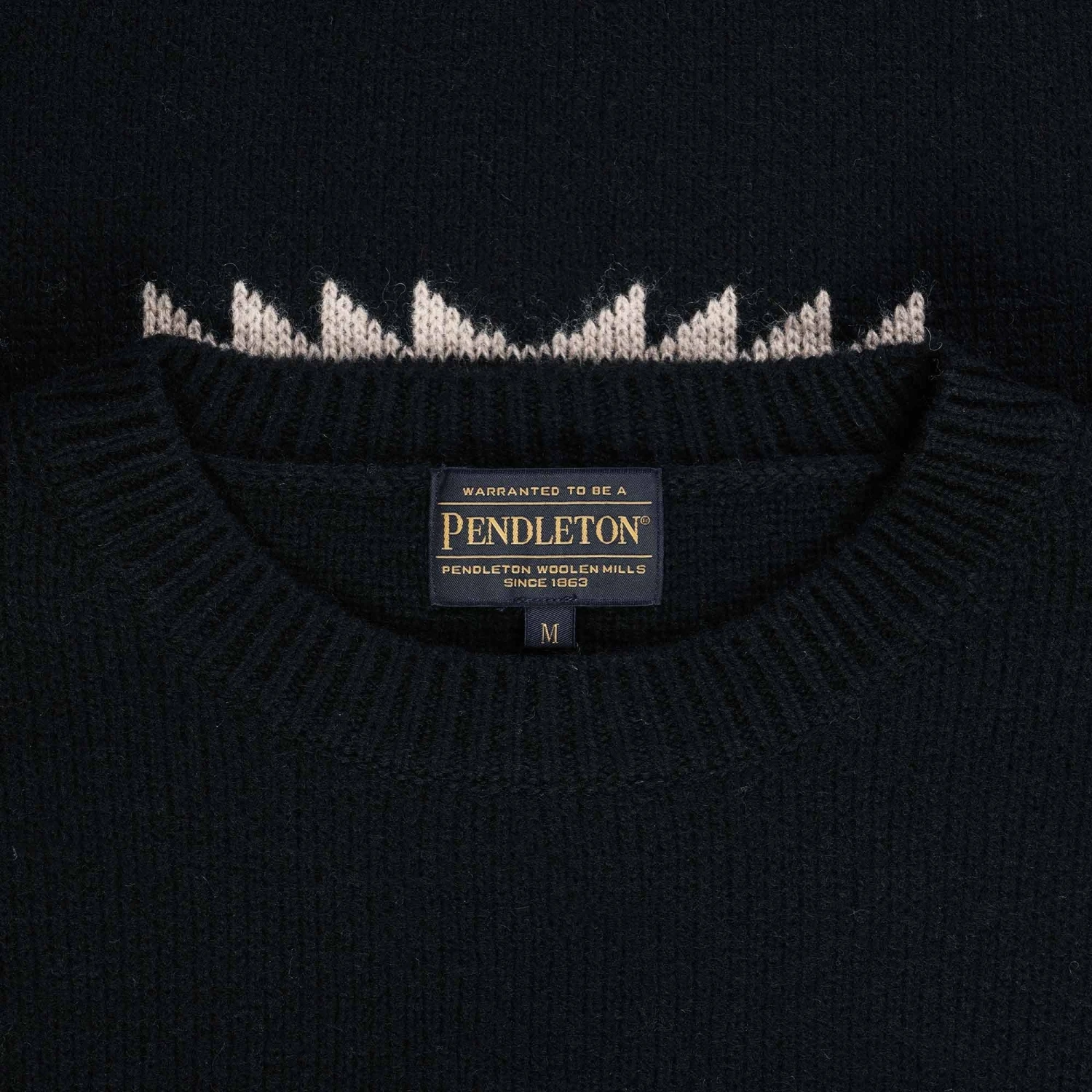 Pendleton Woolen Mills Crewneck Wool Pullover - Black 2 Pendleton Woolen Mills Crewneck Wool Pullover - Black - Image 2