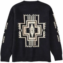 Pendleton Woolen Mills Crewneck Wool Pullover - Black 9 Pendleton Woolen Mills Crewneck Wool Pullover - Black -Stuarts Fashion Store pendleton woolen mills crewneck wool pullover black p61113 906870 image