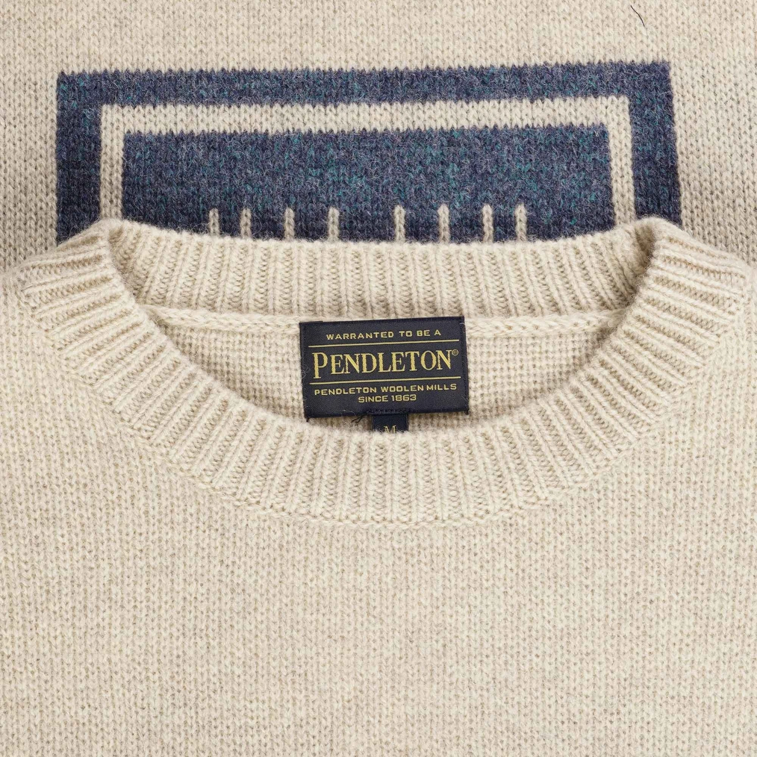 Pendleton Woolen Mills Crewneck Wool Pullover - Ivory 2 Pendleton Woolen Mills Crewneck Wool Pullover - Ivory - Image 2