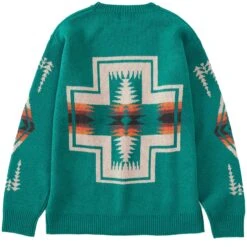 Pendleton Woolen Mills Crewneck Wool Pullover - Turquoise Harding 11 Pendleton Woolen Mills Crewneck Wool Pullover - Turquoise Harding -Stuarts Fashion Store pendleton woolen mills crewneck wool pullover turquoise harding p61115 906850 image