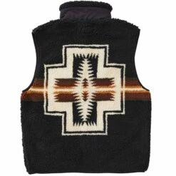 Pendleton Woolen Mills Unisex Boa Stand Vest - Black -Stuarts Fashion Store pendleton woolen mills unisex boa stand vest black p61110 906890 image