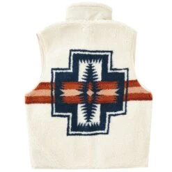 Pendleton Woolen Mills Unisex Boa Stand Vest - Ivory -Stuarts Fashion Store pendleton woolen mills unisex boa stand vest ivory p61111 906906 image