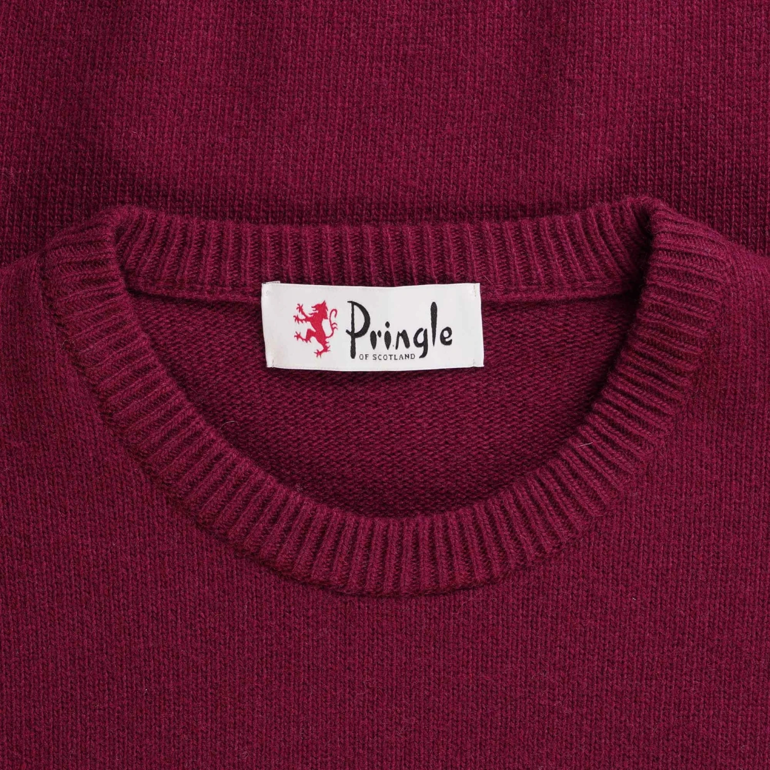 Pringle Of Scotland Round Neck Jumper - Claret 2 Pringle Of Scotland Round Neck Jumper - Claret - Image 2