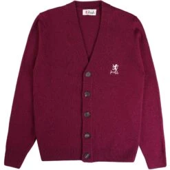Pringle Of Scotland V Neck Cardigan - Claret
