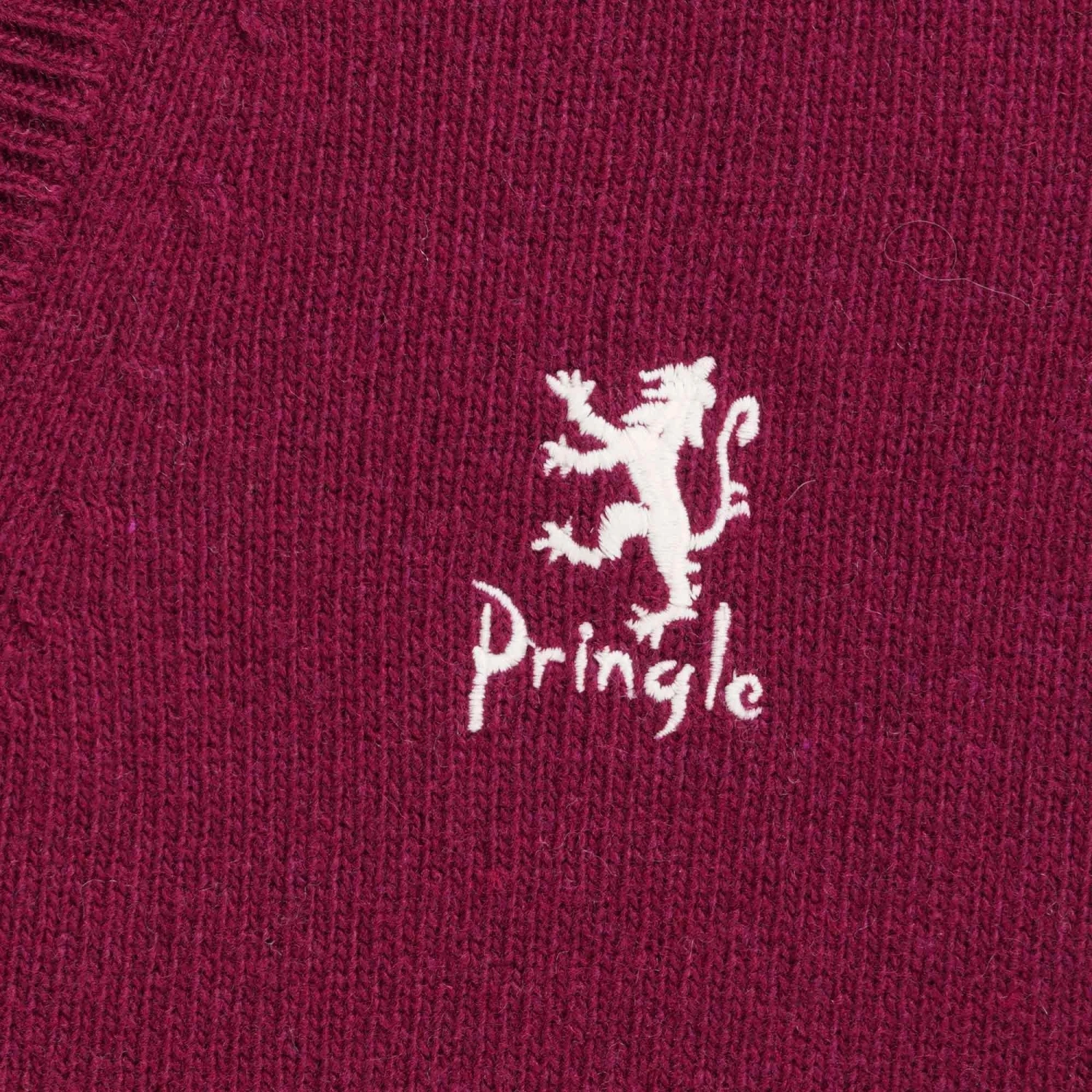 Pringle Of Scotland V Neck Cardigan - Claret 3 Pringle Of Scotland V Neck Cardigan - Claret - Image 3
