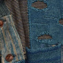 RRL By Ralph Lauren Patchwork Linen-Blend Cardigan - Indigo -Stuarts Fashion Store rrl by ralph lauren patchwork linen blend cardigan indigo p57898 844345 image