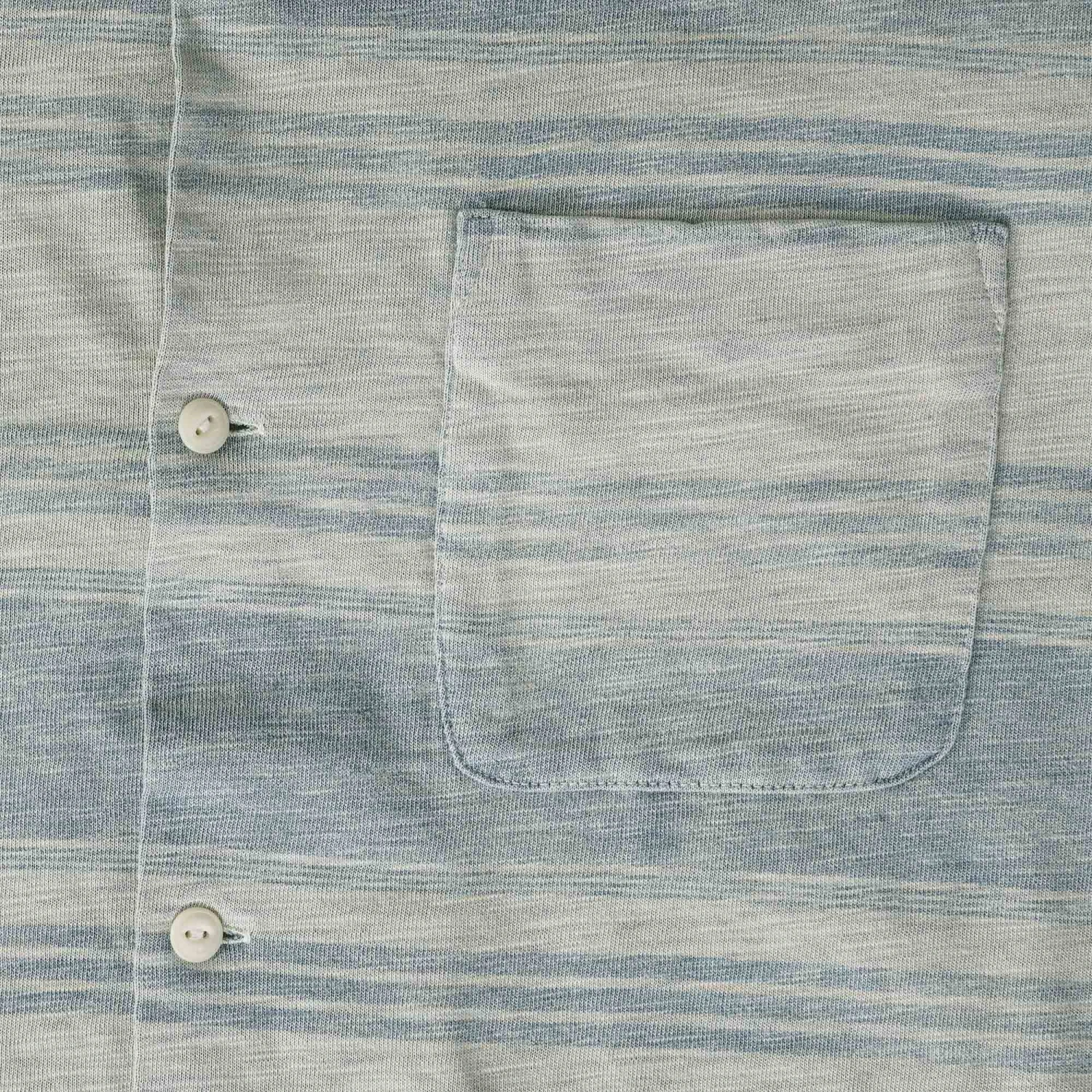 RRL By Ralph Lauren Striped Jersey Camp Shirt - Indigo/Cream 3 RRL By Ralph Lauren Striped Jersey Camp Shirt - Indigo/Cream - Image 3