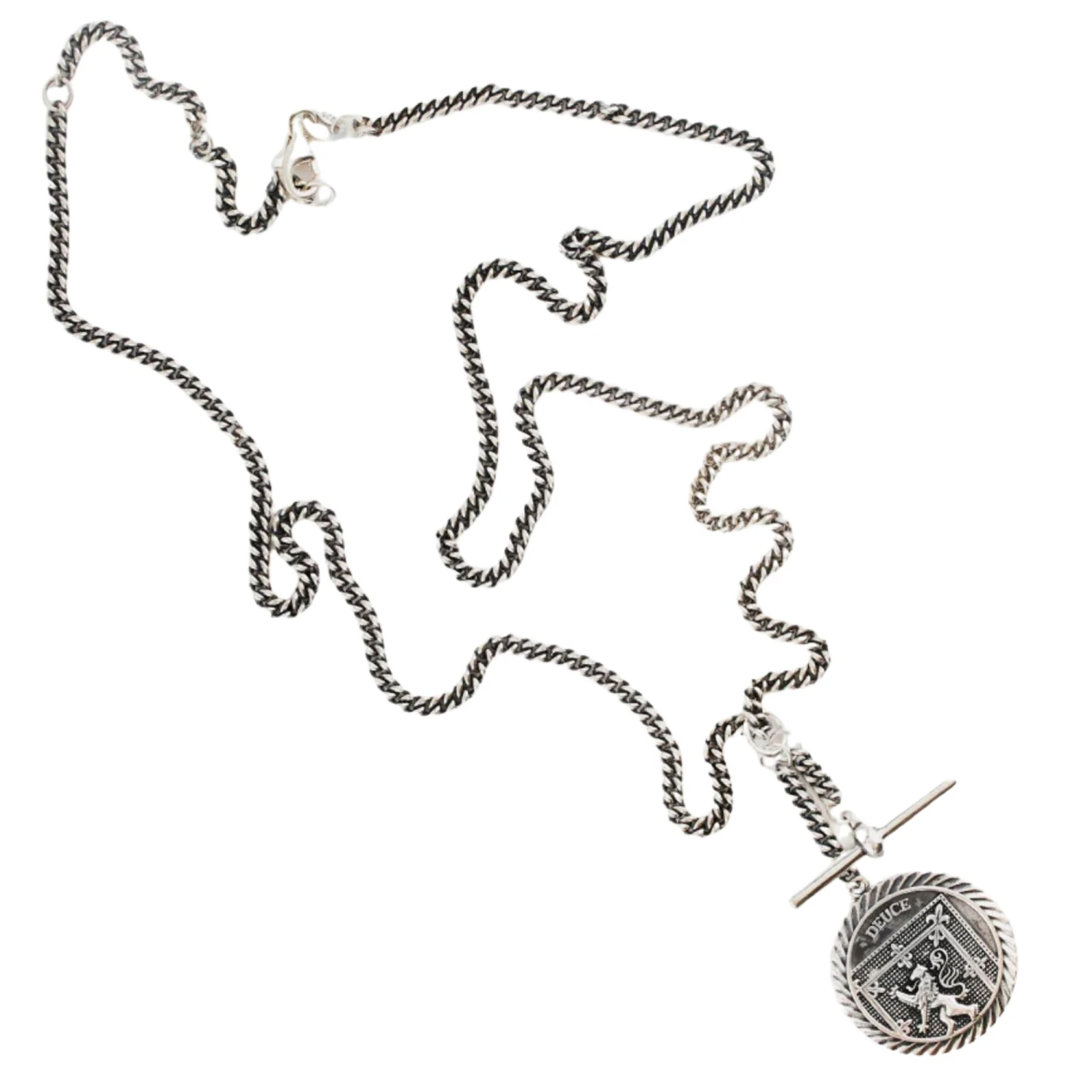 Serge DeNimes Deuce T-Bar Necklace - Silver 2 Serge DeNimes Deuce T-Bar Necklace - Silver - Image 2