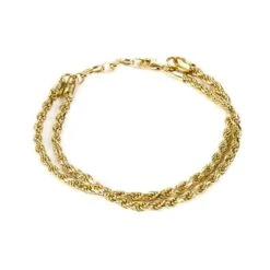Serge DeNimes Gold Plated Silver Rope Bracelet -Stuarts Fashion Store serge denimes gold plated silver rope bracelet p47849 590944 image