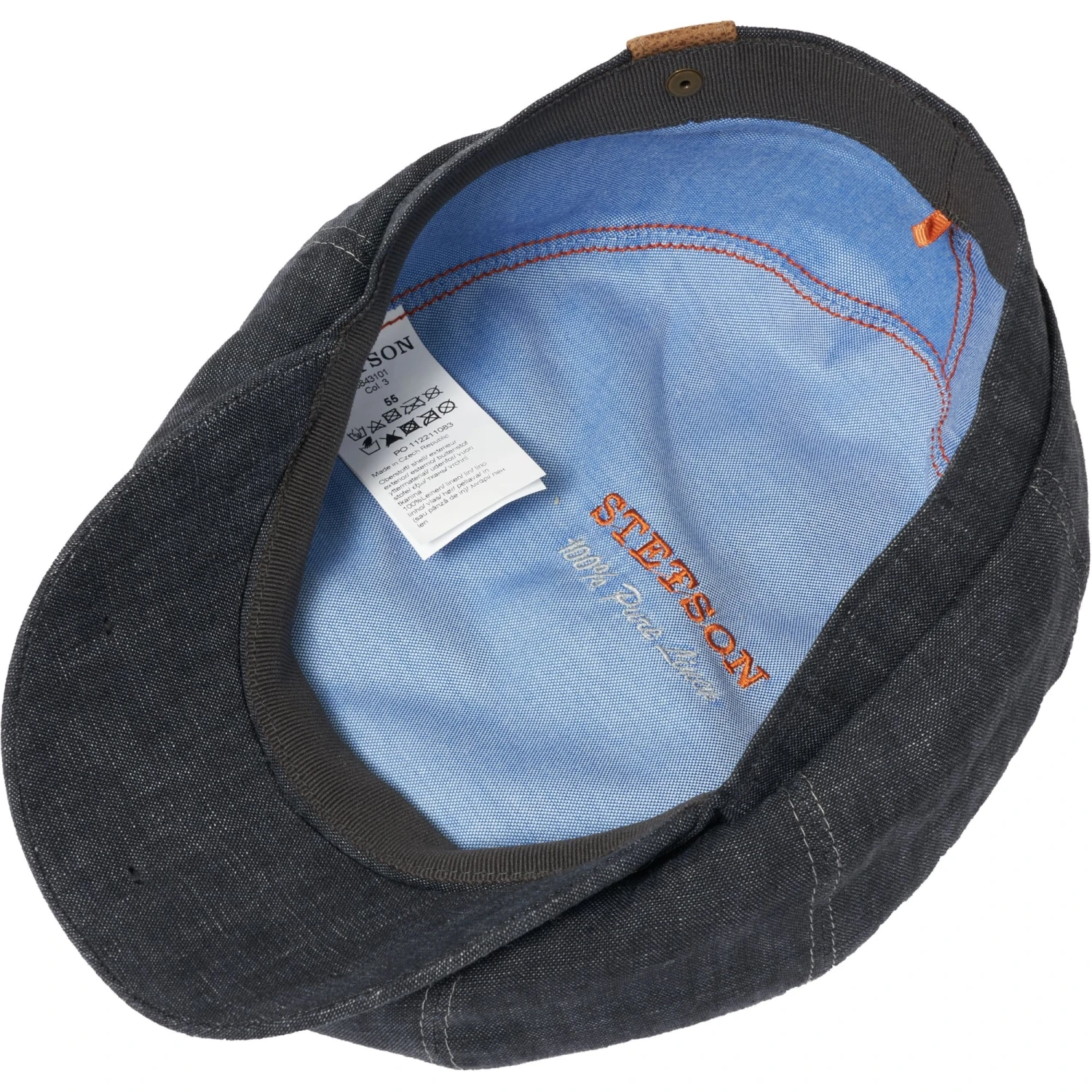 Stetson Hats Hatteras Linen Hat- Dark Blue 2 Stetson Hats Hatteras Linen Hat- Dark Blue - Image 2