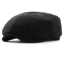 Stetson Hats Wool Cashmere Newsboy Cap - Black