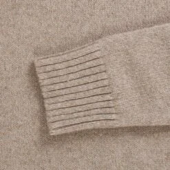 Universal Works Eco Wool Roll Neck Knit - Oatmeal -Stuarts Fashion Store universal works eco wool roll neck knit oatmeal p59708 883458 image