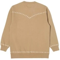 Universal Works Long Sleeve Crew Neck Sweatshirt - Sand -Stuarts Fashion Store universal works long sleeve crew neck sweatshirt sand p58742 859613 image