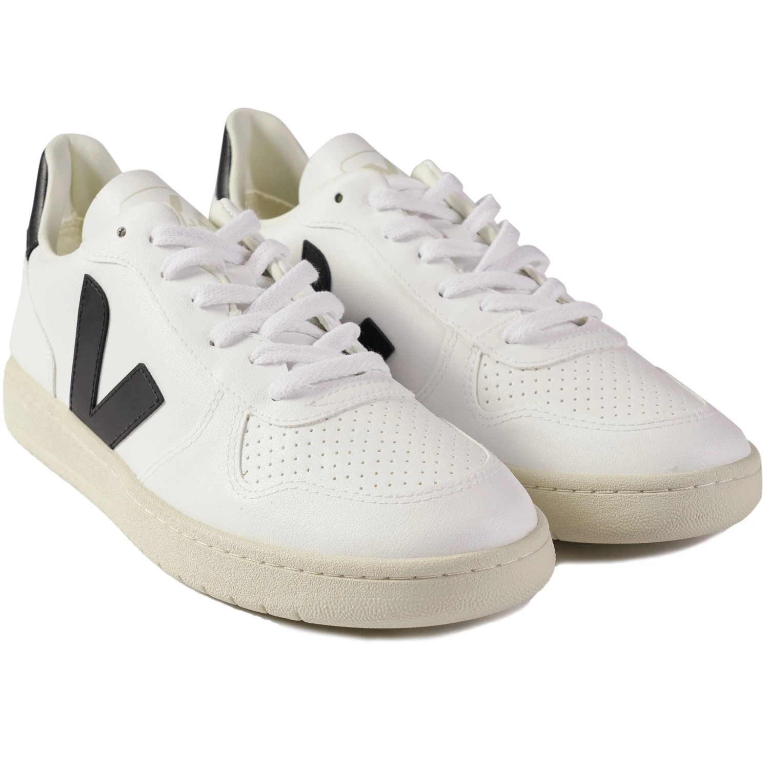 VEJA V-10 CWL - White & Black 2 VEJA V-10 CWL - White & Black - Image 2