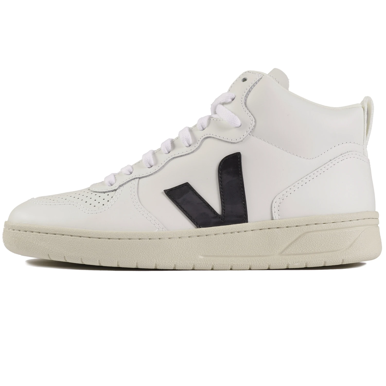 VEJA V-15 Leather - White & Black 1 VEJA V-15 Leather - White & Black
