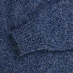 YMC Suedehead Crew Neck Jumper - Blue -Stuarts Fashion Store ymc suedehead crew neck jumper blue p59588 878538 image