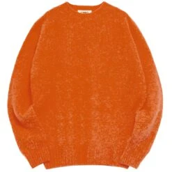 YMC Suedehead Crew Neck Jumper - Orange